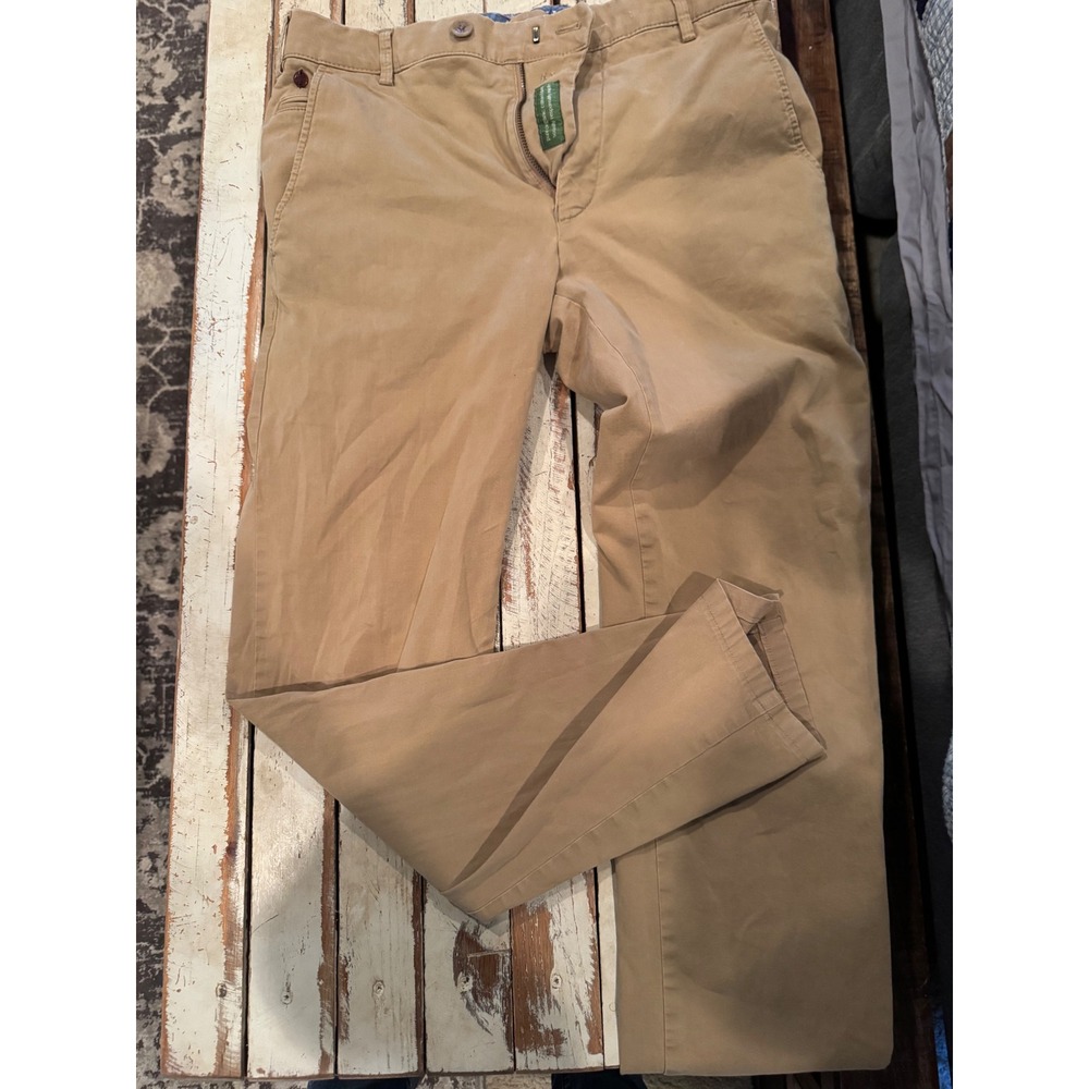 Meyer Bonn Mens Chino Trousers Tan Khaki Organic Cotton Pants W32 L32 46